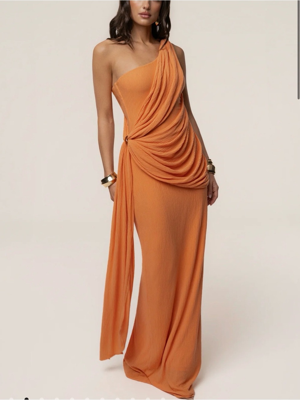 JLuxLabel Coral Rich Mocha Wrap Dress large